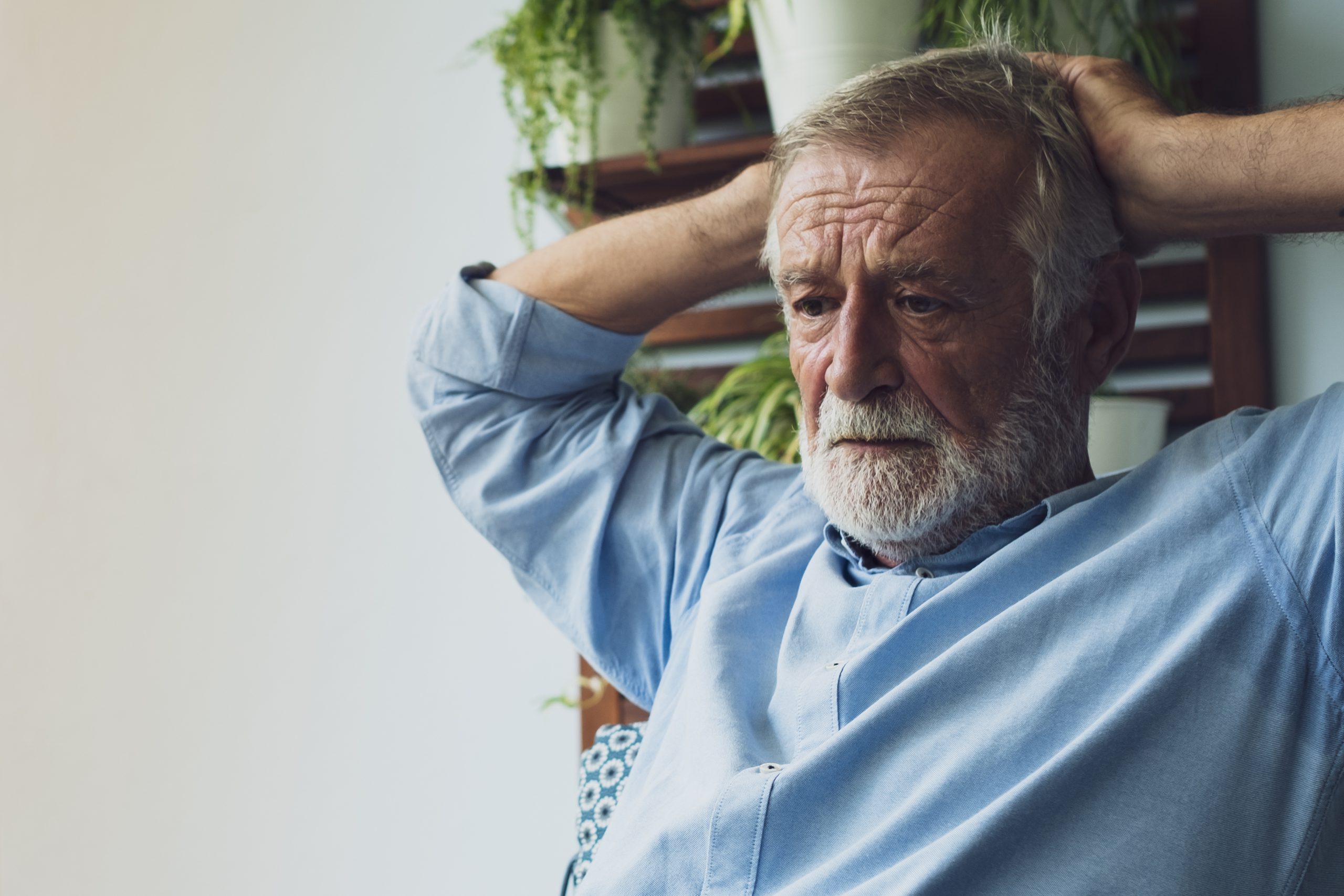 senior man thinking about business strategy as serious and stres